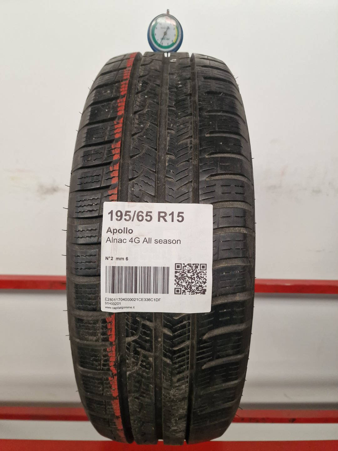Gomma usata Apollo Alnac 4G All season 195/65 R15 Quattro Stagioni - Capital Gomme