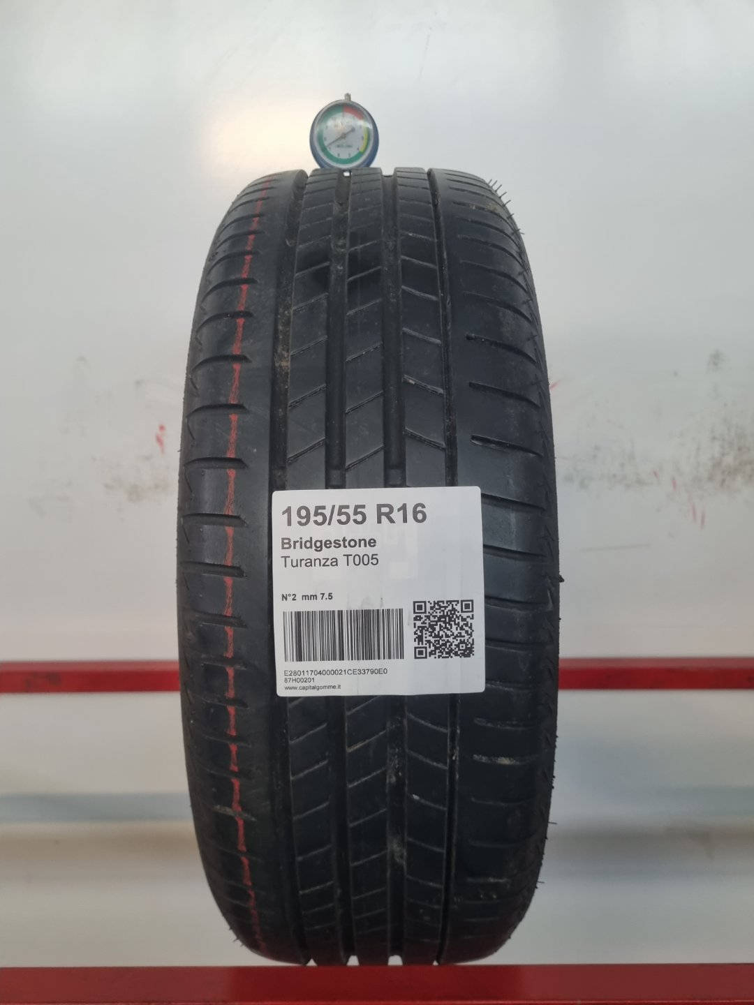 Gomma usata Bridgestone Turanza T005 195/55 R16 Estiva - Capital Gomme