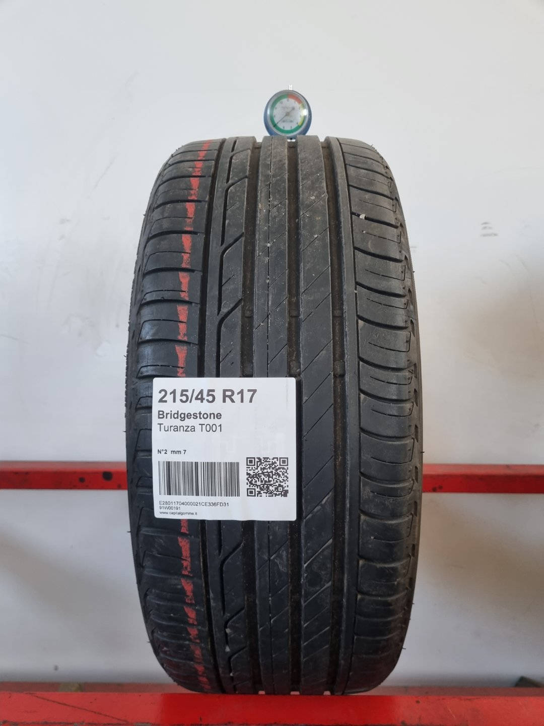 Gomma usata Bridgestone Turanza T001 215/45 R17 Estiva - Capital Gomme