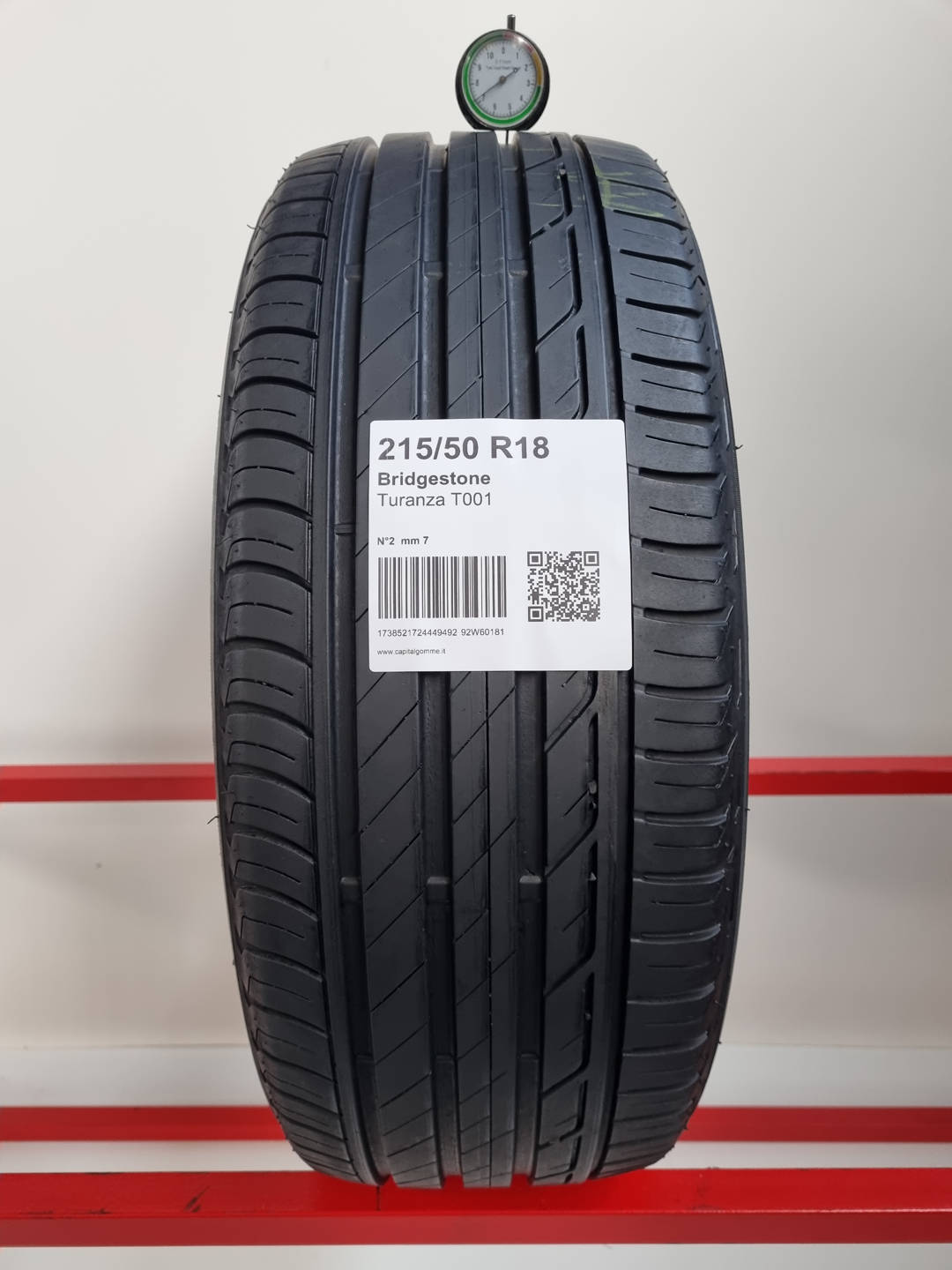 Gomma usata Bridgestone Turanza T001 215/50 R18 Estiva - Capital Gomme