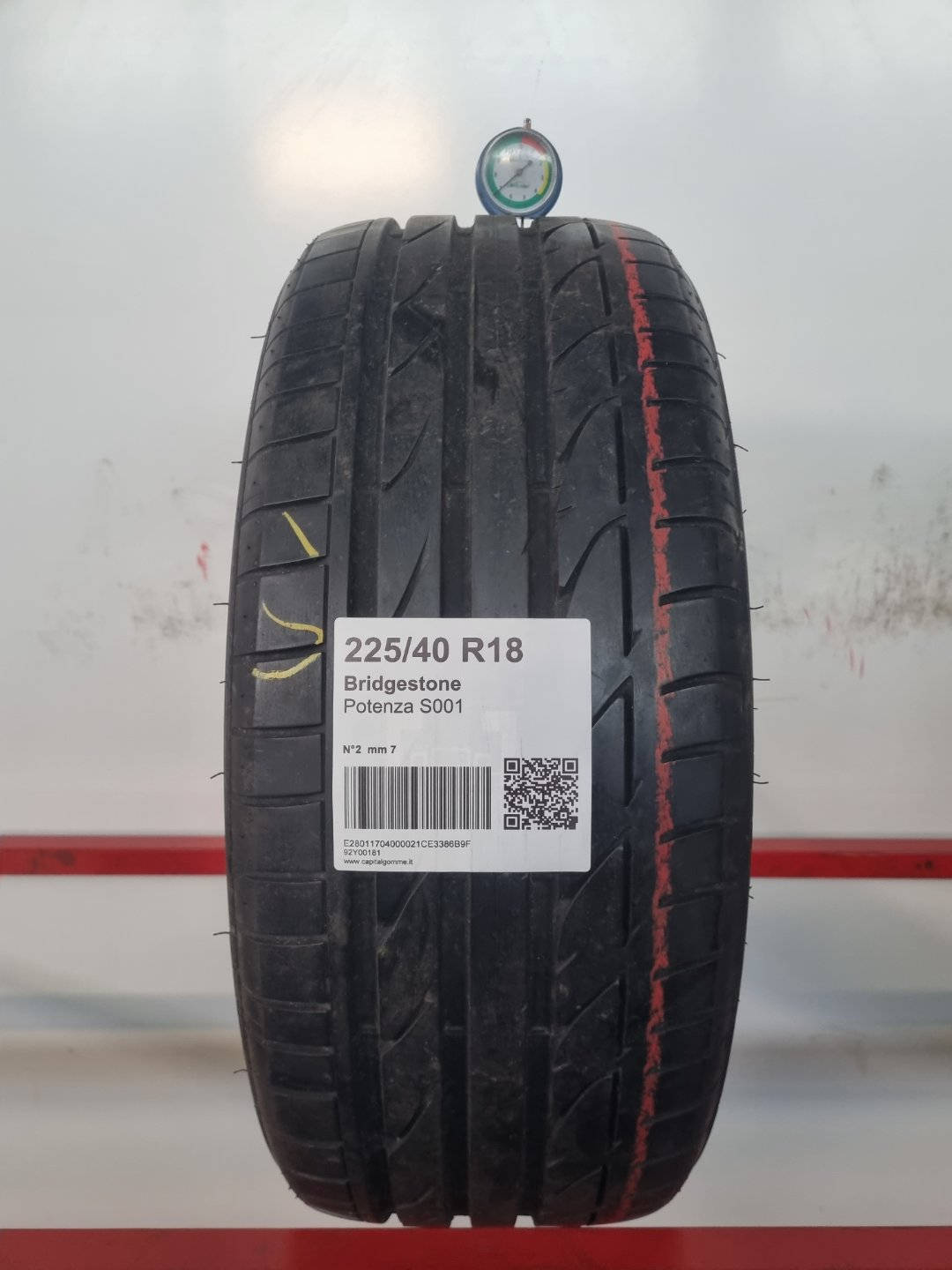 Gomma usata Bridgestone Potenza S001 225/40 R18 Estiva - Capital Gomme