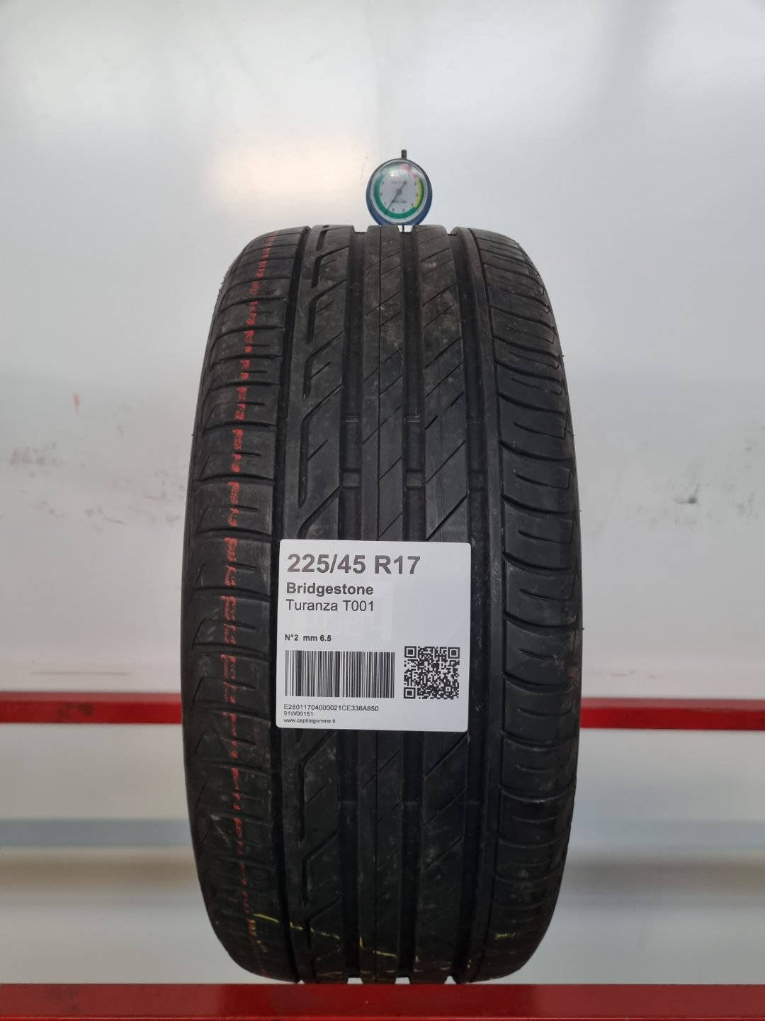 Gomma usata Bridgestone Turanza T001 225/45 R17 Estiva - Capital Gomme