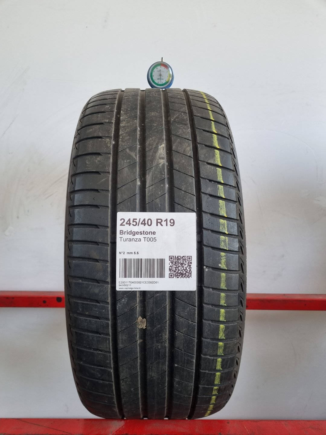 Gomma usata Bridgestone Turanza T005 245/40 R19 Estiva - Capital Gomme