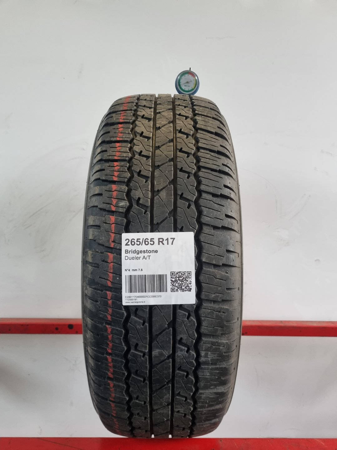 Gomma usata Bridgestone Dueler A/T 265/65 R17 Quattro Stagioni - Capital Gomme