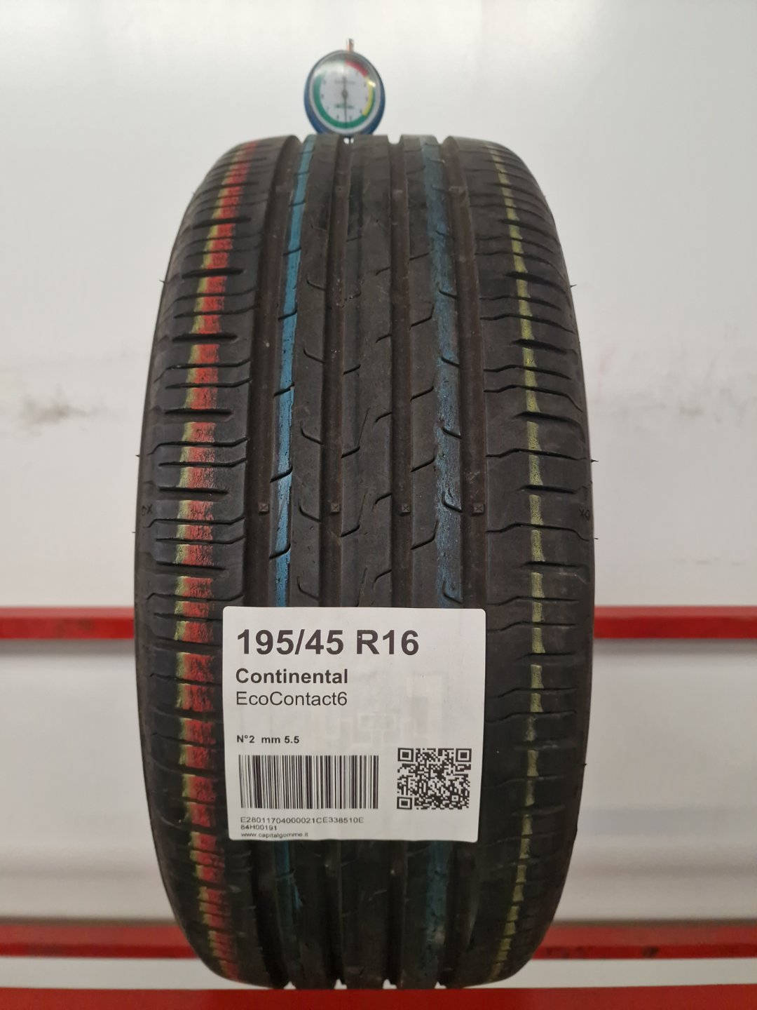 Gomma usata Continental EcoContact6 195/45 R16 Estiva - Capital Gomme