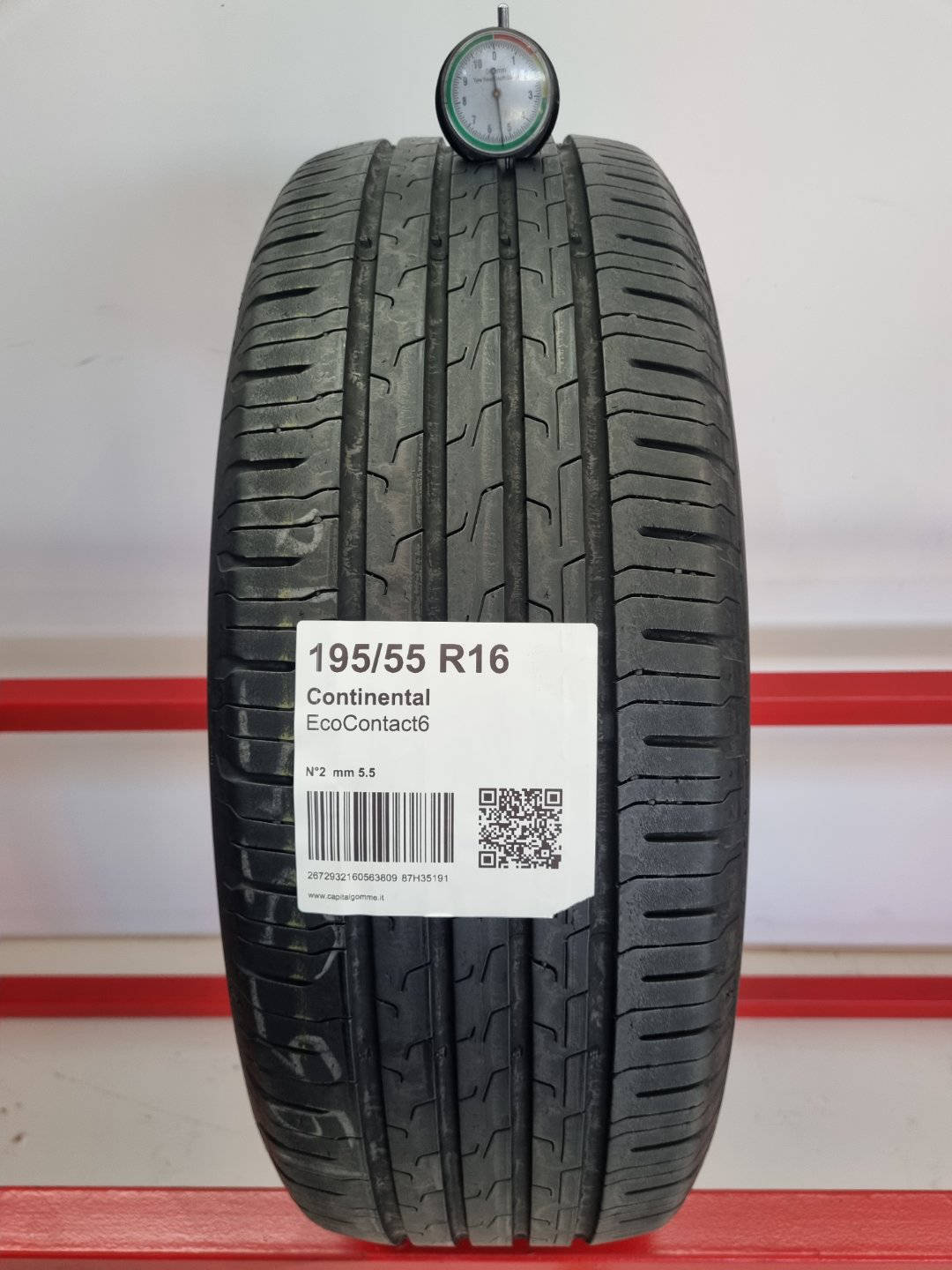Gomma usata Continental EcoContact6 195/55 R16 Estiva - Capital Gomme