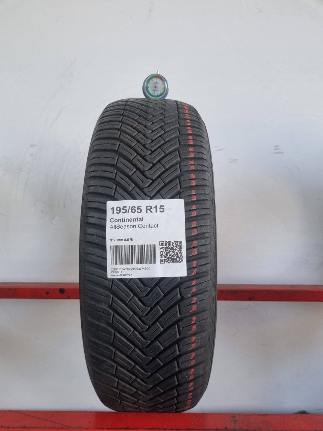 Gomma usata Continental AllSeason Contact 195/65 R15 Quattro Stagioni - Capital Gomme