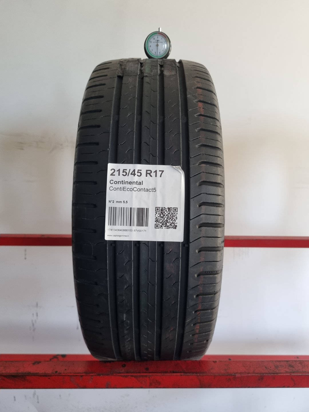 Gomma usata Continental ContiEcoContact5 215/45 R17 Estiva - Capital Gomme