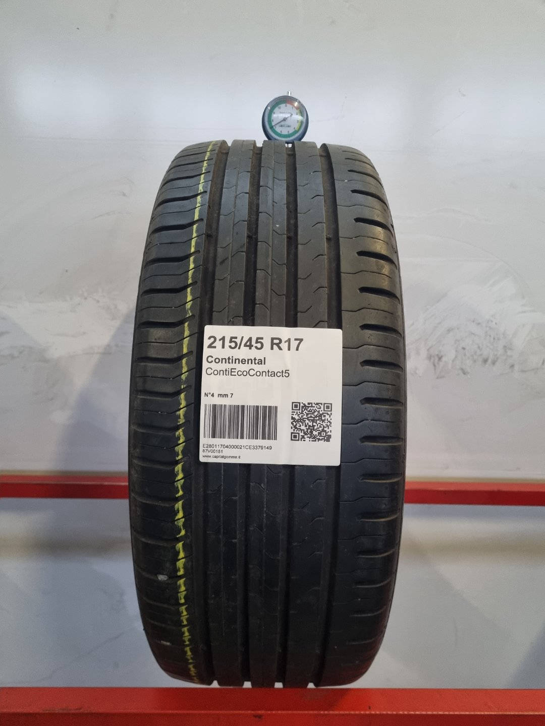 Gomma usata Continental ContiEcoContact5 215/45 R17 Estiva - Capital Gomme