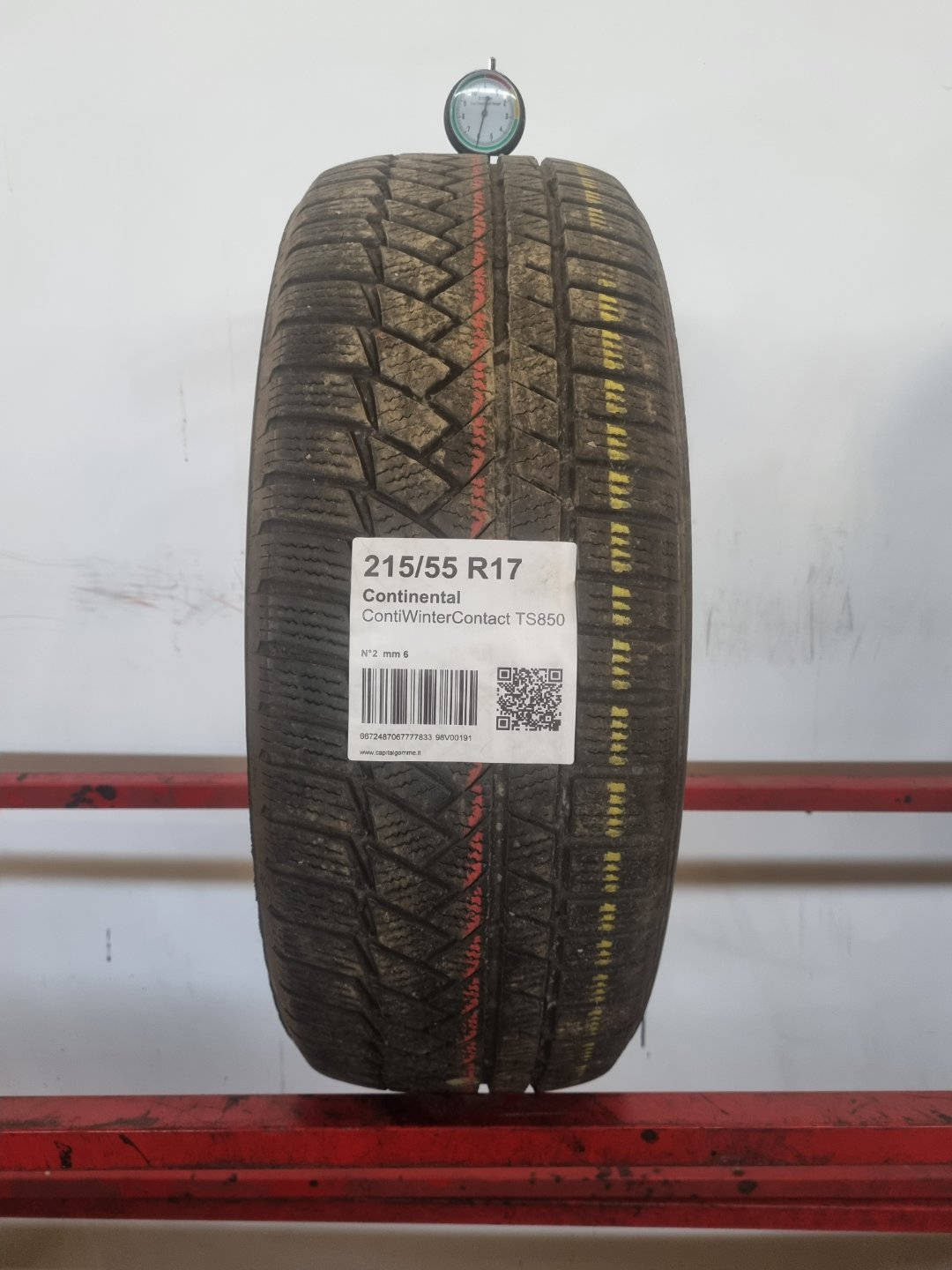 Gomma usata Continental ContiWinterContact TS850 215/55 R17 Invernale - Capital Gomme