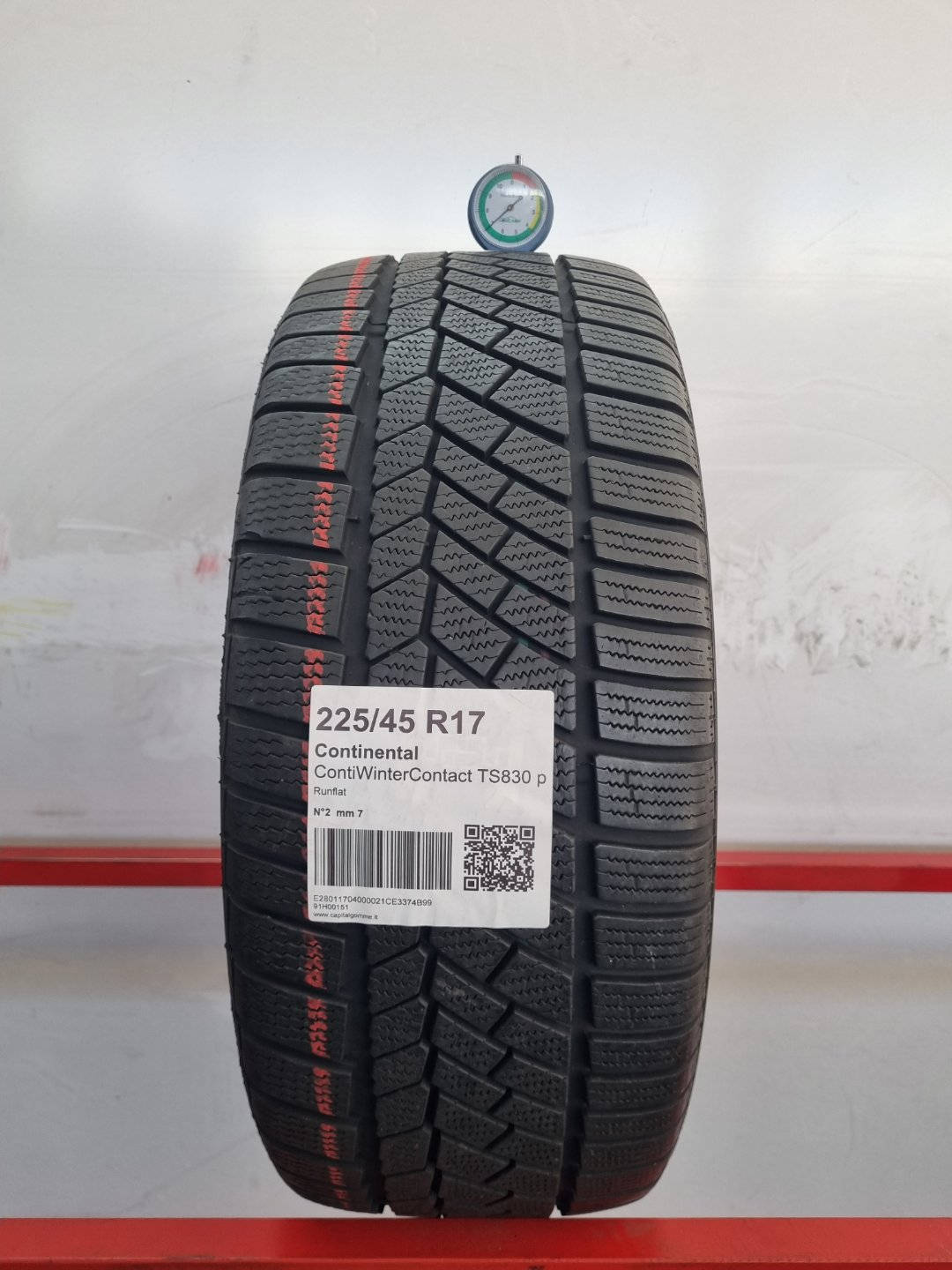 Gomma usata Continental ContiWinterContact TS830 p 225/45 R17 Invernale - Capital Gomme