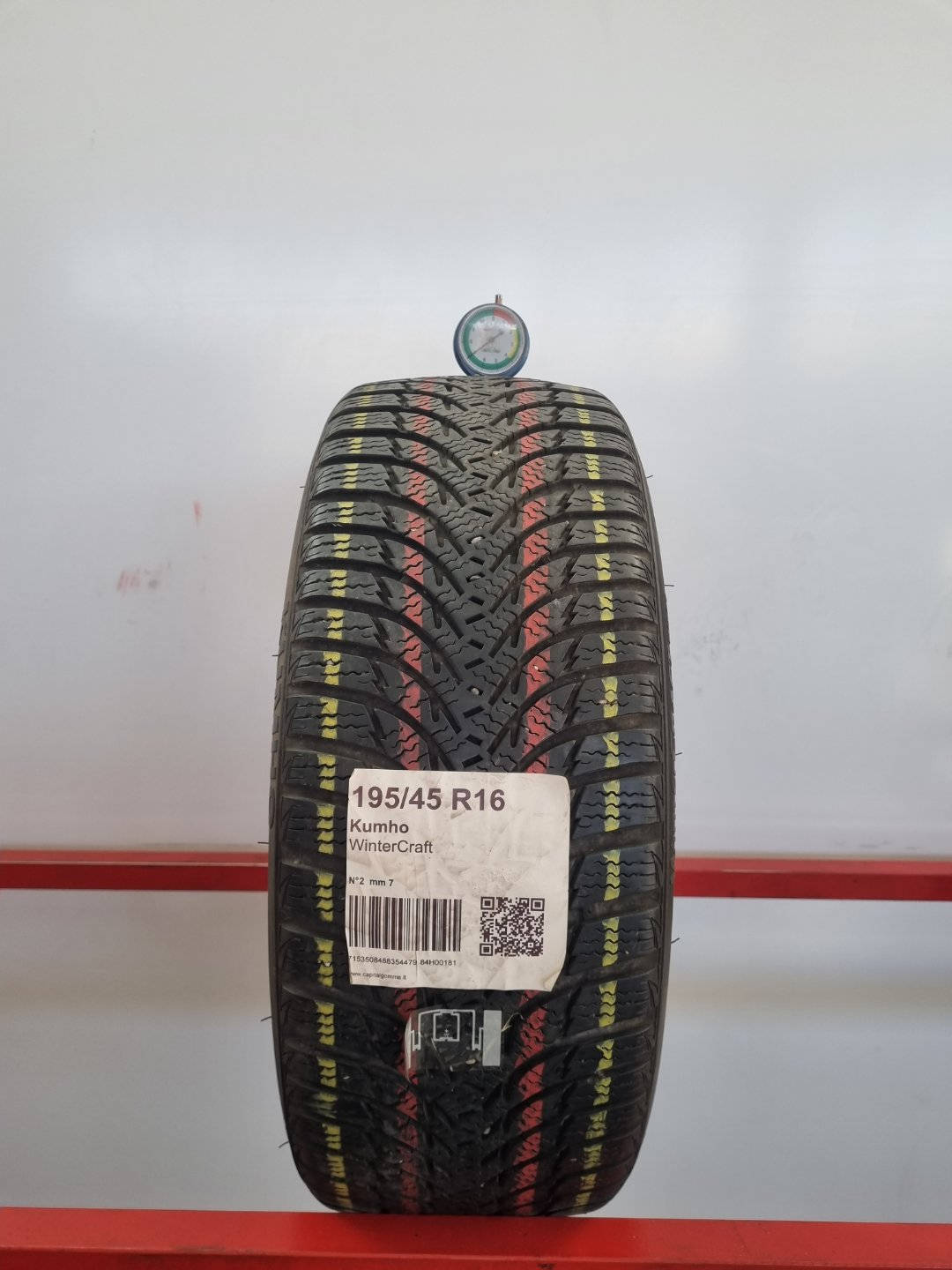 Gomma usata Kumho WinterCraft 195/45 R16 Invernale - Capital Gomme