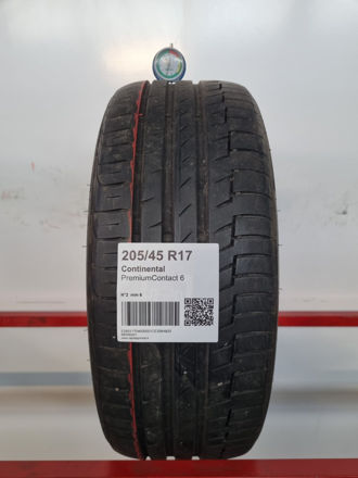 Gomma usata Continental PremiumContact 6 205/45 R17 Estiva